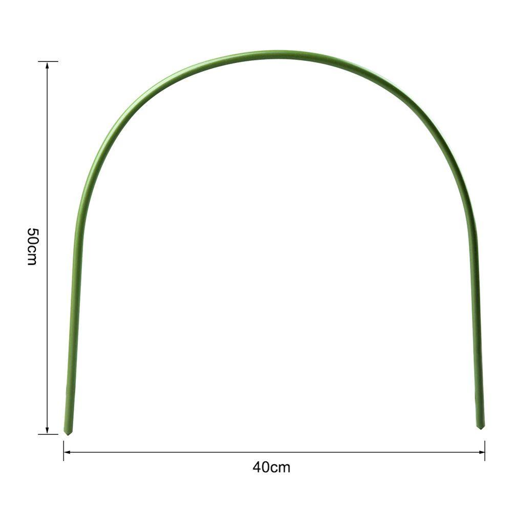 QUINTON Hoop Tanaman Baja Berlapis Plastik Rumah Tangga Grow Frame Berkebun Greenhouse Penyangga Tanaman