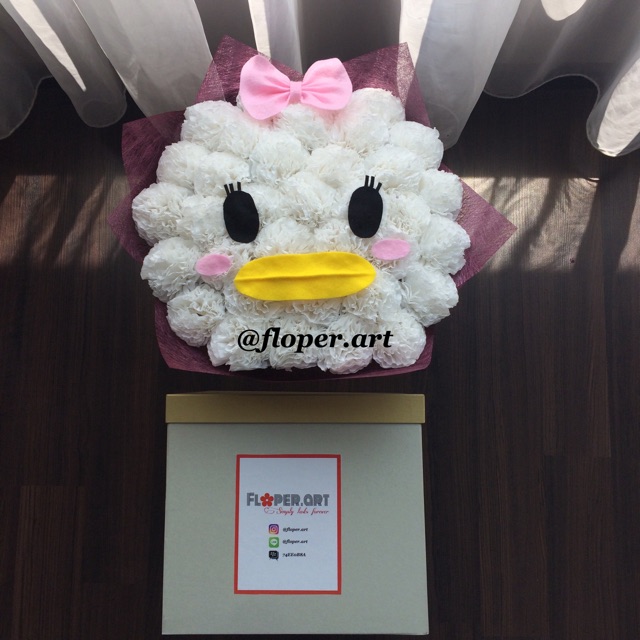 Paper flower character bouquet daisy tsumtsum