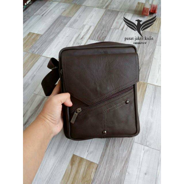 Tas Selempang Tas Selempang Kulit Pria Sling Bag Clutch Original Import J5