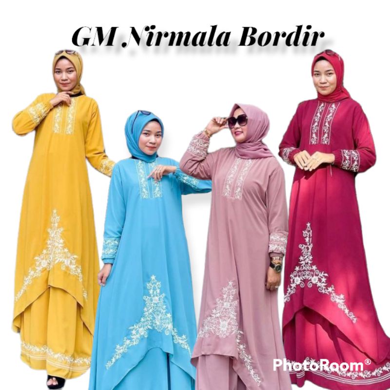 Gamis Melayu Premium Bordir Nirmala|| Gamis Malay Bordir || Gamis Bordir