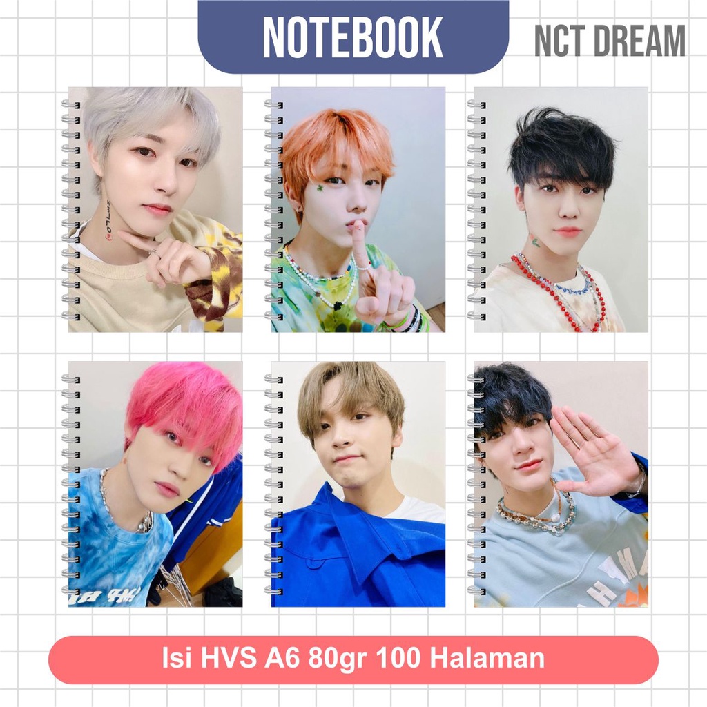 

Notebook A6 (10,5x14,5 cm) KPOP NCT DREAM Seri 6 / NOTEBOOK KPOP NCT TERMURAH