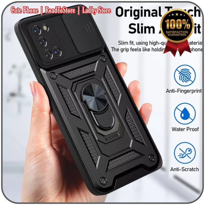 Casing Hard Soft Case Samsung A31 Bumper Camera Ring Armor SOFTCASE