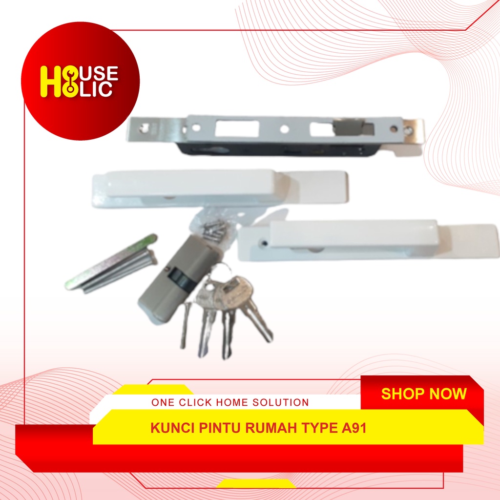 Kunci Pintu Rumah / Handle Pintu / Gagang Kunci Pintu Komplit Kunci