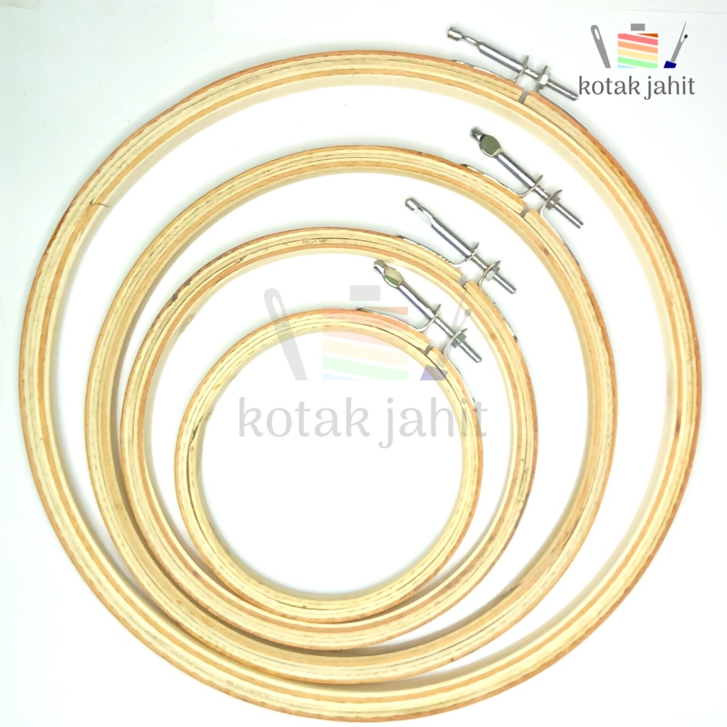 pemidangan sulam bahan kayu merk anggrek biru satuan lokal ram hoop ring midangan bidangan pembidang