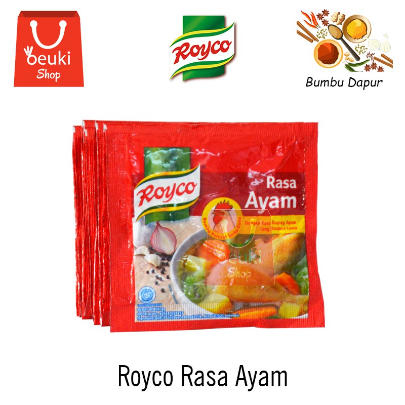 

Unilever Royco Bumbu Penyedap Dengan Rasa Daging Ayam Pilihan - 12pcs x 8gr