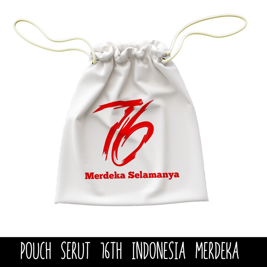 Pouch Serut 76TH Merdeka / HP / Powerbank / Kosmetik / Request Nama