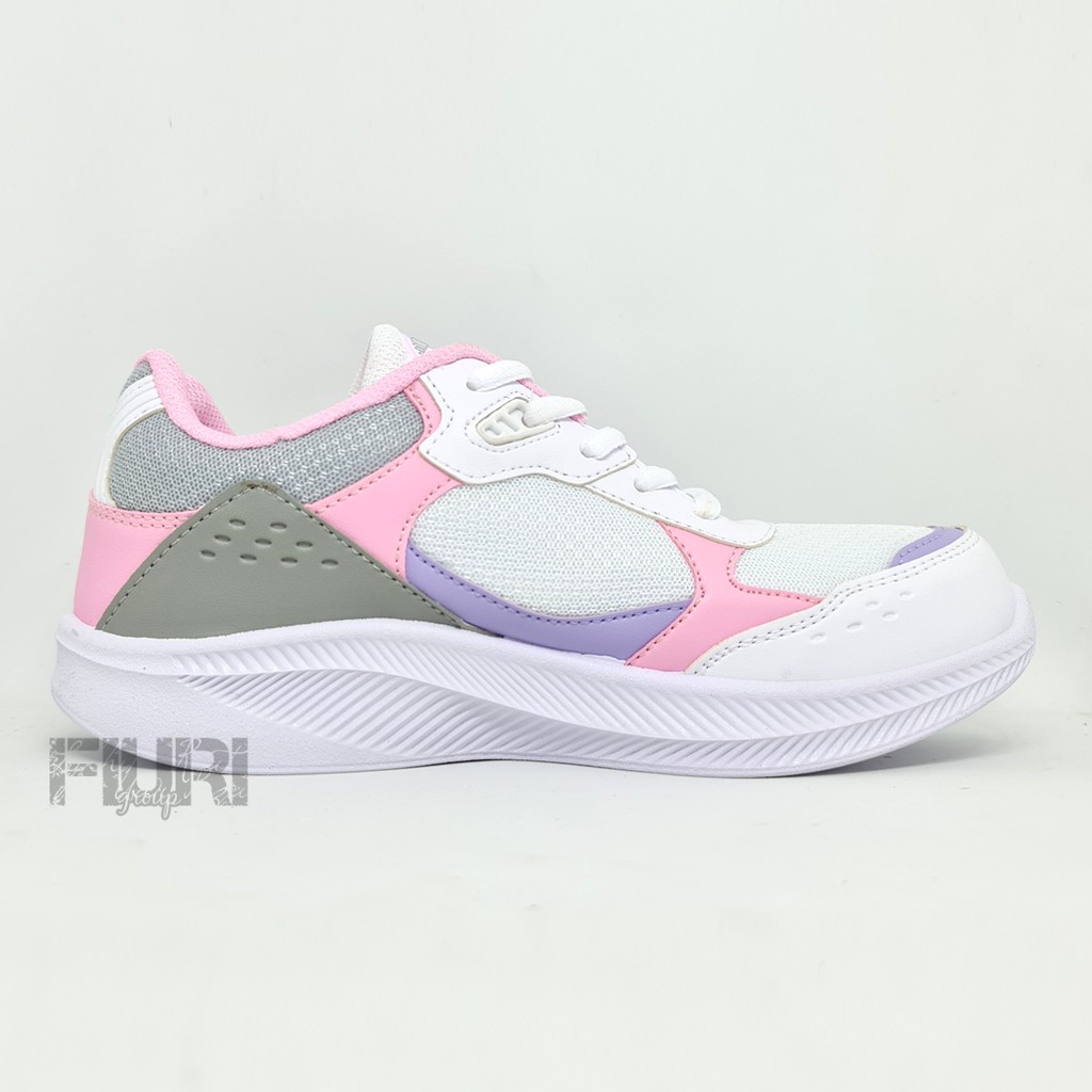 FIURI - Pro ATT Original - XP 09 Putih L.Pink 37-40 - Sepatu Kets Wanita - Sepatu Sneakers Wanita - Sepatu Olahraga Sport Wanita - Sepatu Casual - Sepatu Jogging Lari Fitness Gym Senam Wanita - Sepatu Cewek - Sepatu Sekolah Bertali SD SMP SMA