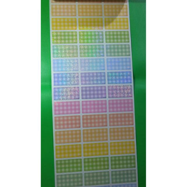 

SQUARE GLITER Stiker label nama waterproof anti air murah