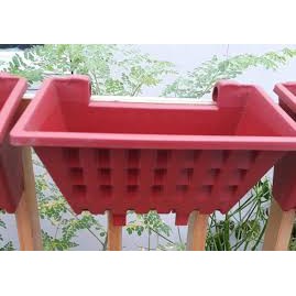 Pot Dinding Tempel Argo 01 Hitam Coklat Putih Hijau - Dinding Pagar Argo-01 21 22 Cm Vertical Garden