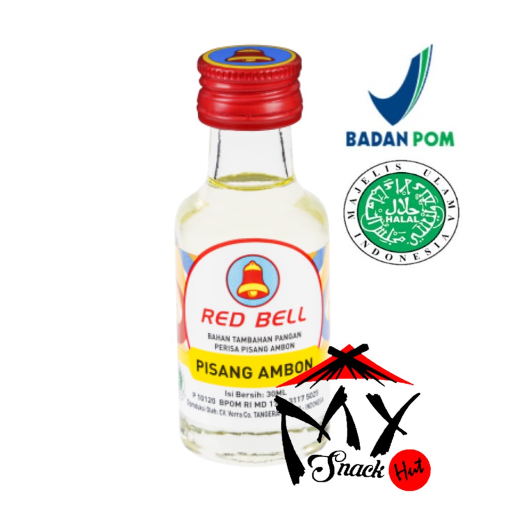 RED BELL FLAVOUR PISANG AMBON 30ML - RED BEL ESSEN BANANA FLAVOR - REDBELL ESEN ESSENCE GEDANG HALAL