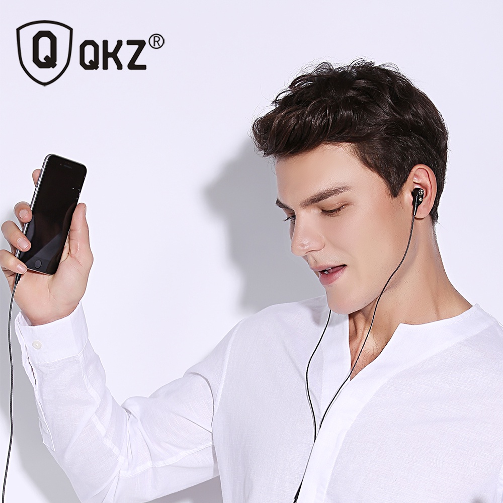 QKZ Dual Driver Earphone HiFi Dengan Micrphone - QKZ-CK8