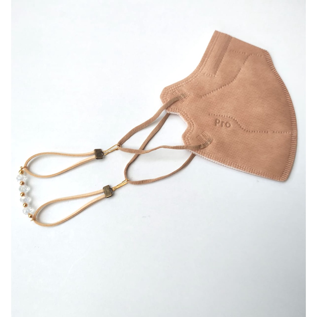 CONNECTOR MASK HIJAB TALI MASKER SUEDE KRISTAL