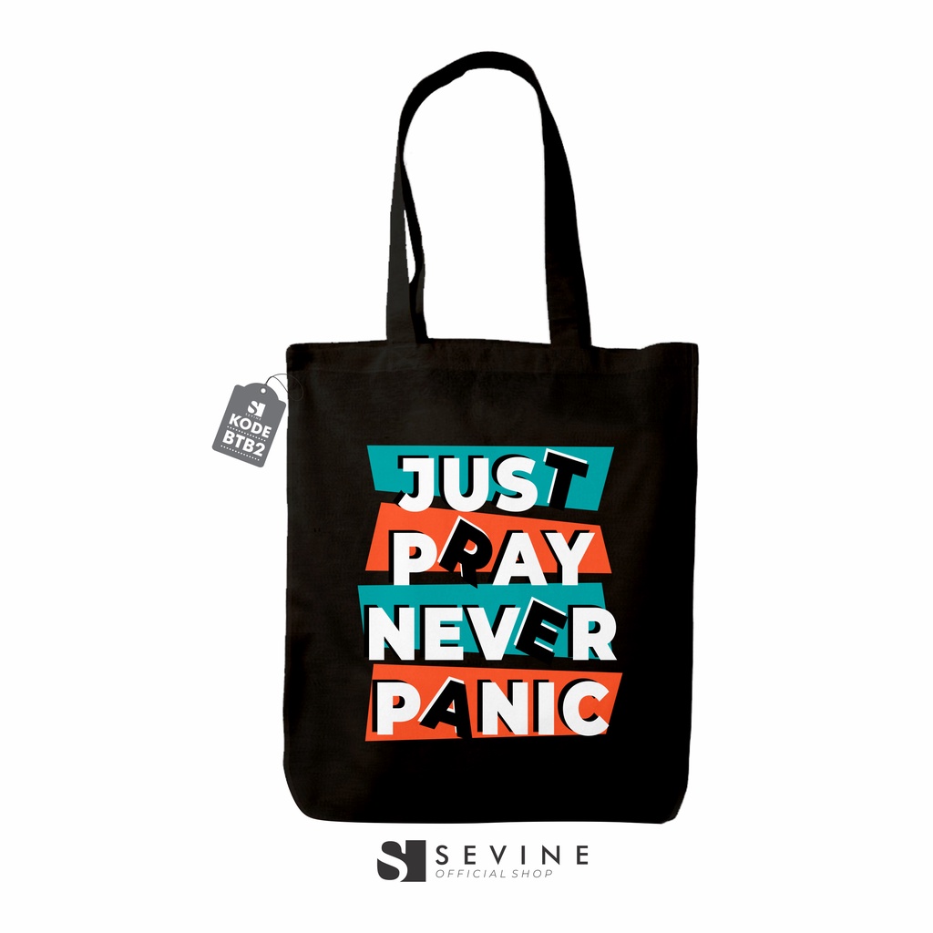 Sevine Tote Bag Resleting Tas Wanita Totebag Black Series Hitam - BTB2