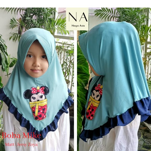 KERUDUNG BOBA/KERUDUNG LUCU/JILBAB ANAK BOBA MIKE/JERSY ZOYA/MODEL TERBARU karakter terlaris untuk anak sholeha belajar ngaji belajar anak menutpi aurat