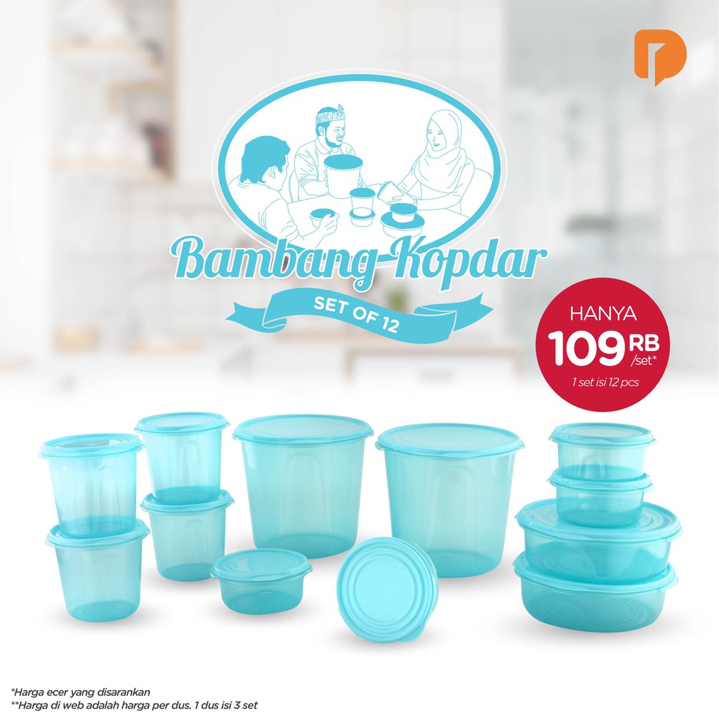 DUSDUSAN Bambang Kopdar Set Of 12 Food Organizer Container wadah penyimpan makanan serbaguna