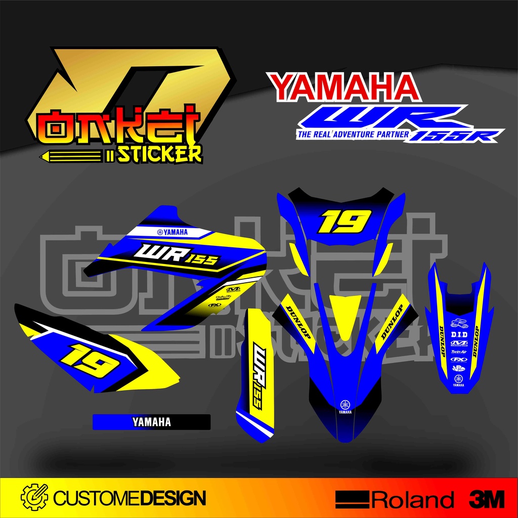 DECAL STICKER WR 155 LAMINASI TEBAL