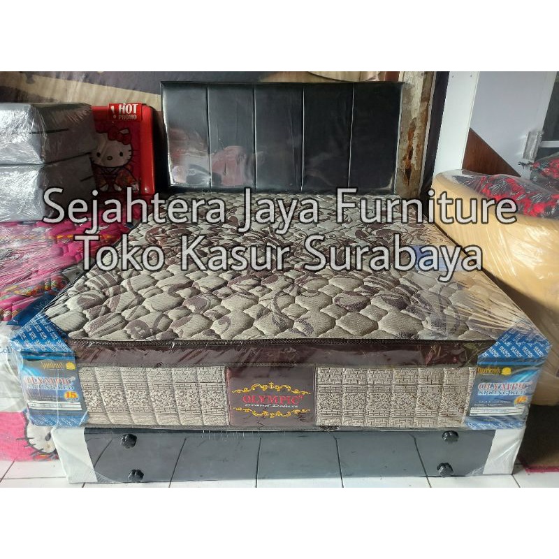 Kasur Springbed Olympic GRAND DELUXE 160x200 Spring bed Plush Top Mewah