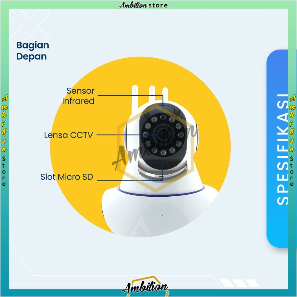 𝓝𝓔𝓦 𝓑𝓘𝓢𝓐 𝓒𝓞𝓓 Kamera Pengawas IP/V380 Wireless IP Camera HD 1080P [CCTV+SD Card] CCTV Wifi