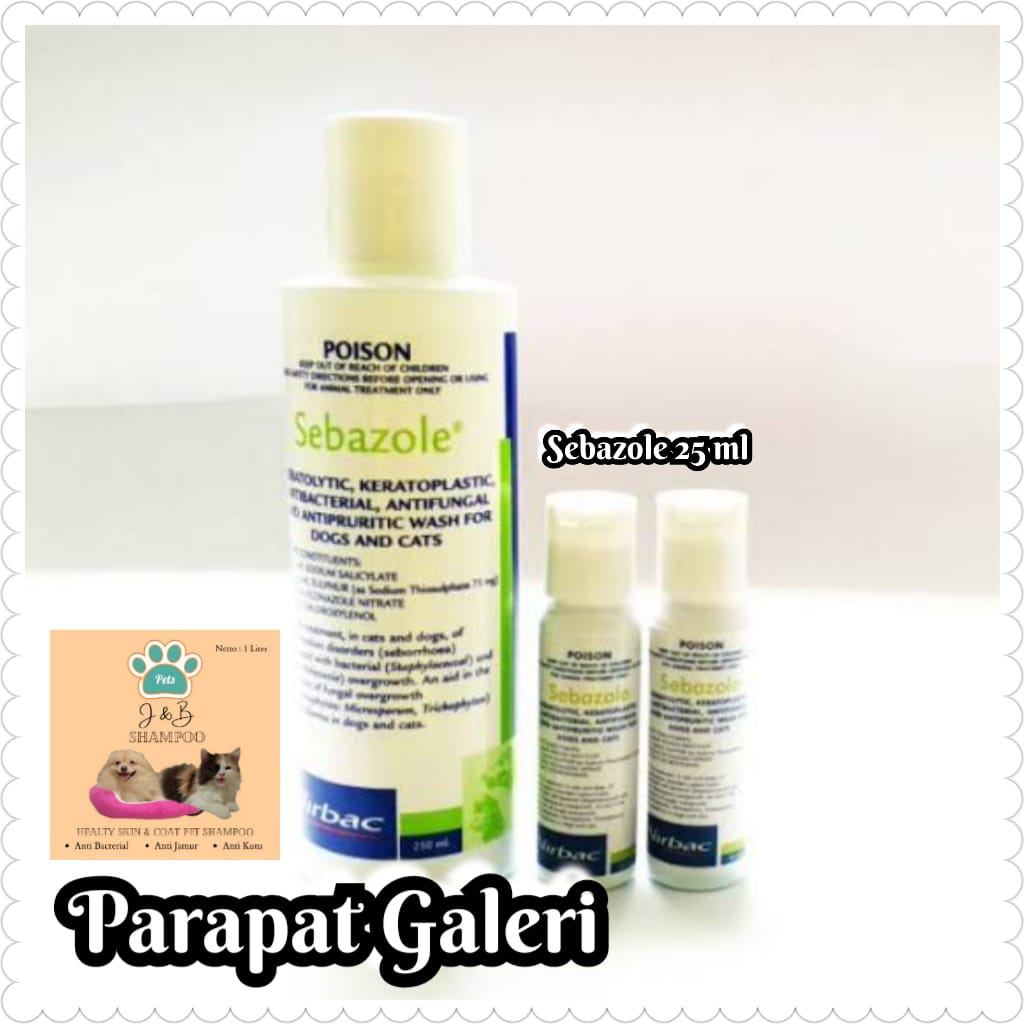 SEBAZOLE 25 ml SHAMPO JAMUR KUCING ANJING SEBAZOLE VIRBAC - REPACK