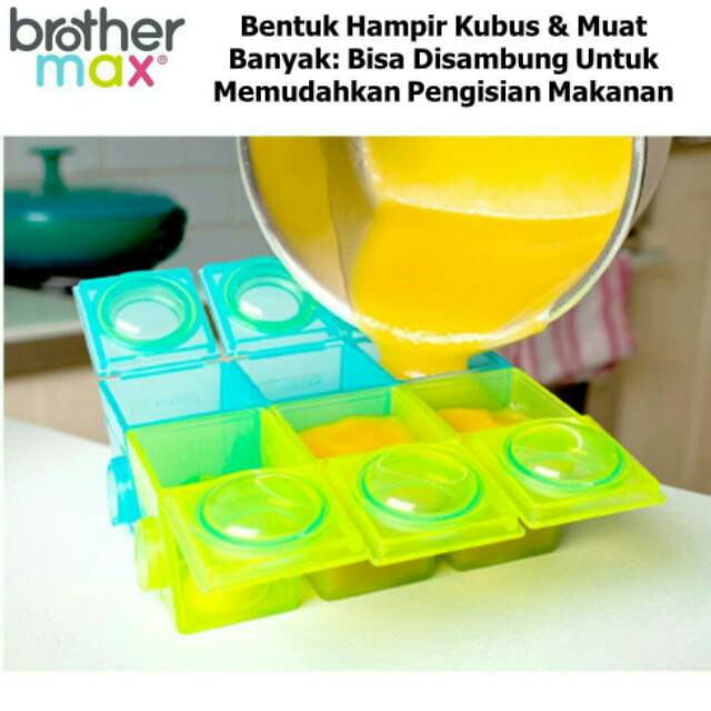 BROTHER MAX WEANING POTS 1ST STAGE 2ND STAGE - BABY FOOD CUBE - WADAH MAKANAN BAYI