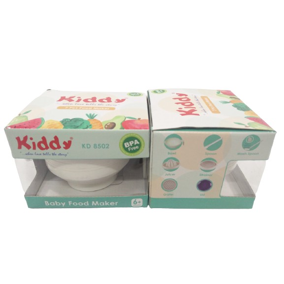 KIDDY Baby Food Maker Set 7 in 1 (8502) | Perlengkapan Mpasi Bayi Saringan Mpasi Bayi Set Baby Foodmaker | Alat Pengolah MPASI Food Maker