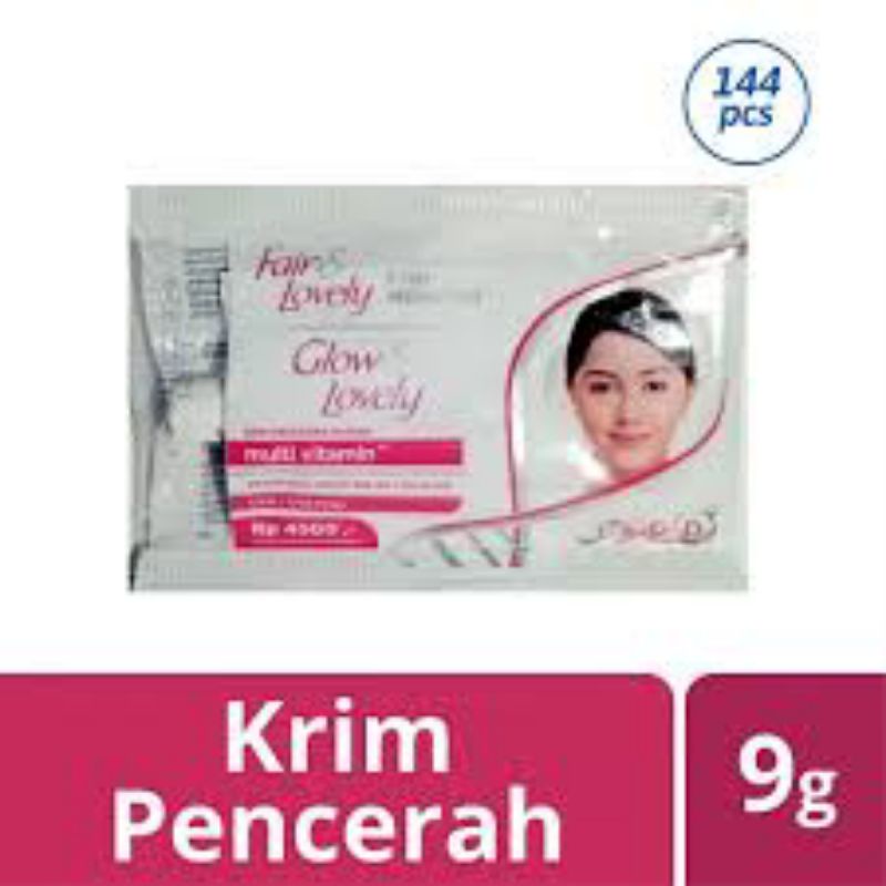 ORIGINAL FAIR &amp; LOVELY KRIM PENCERAH 9 GRAM SACHET / KRIM MUKA GLOW &amp; LOVELY