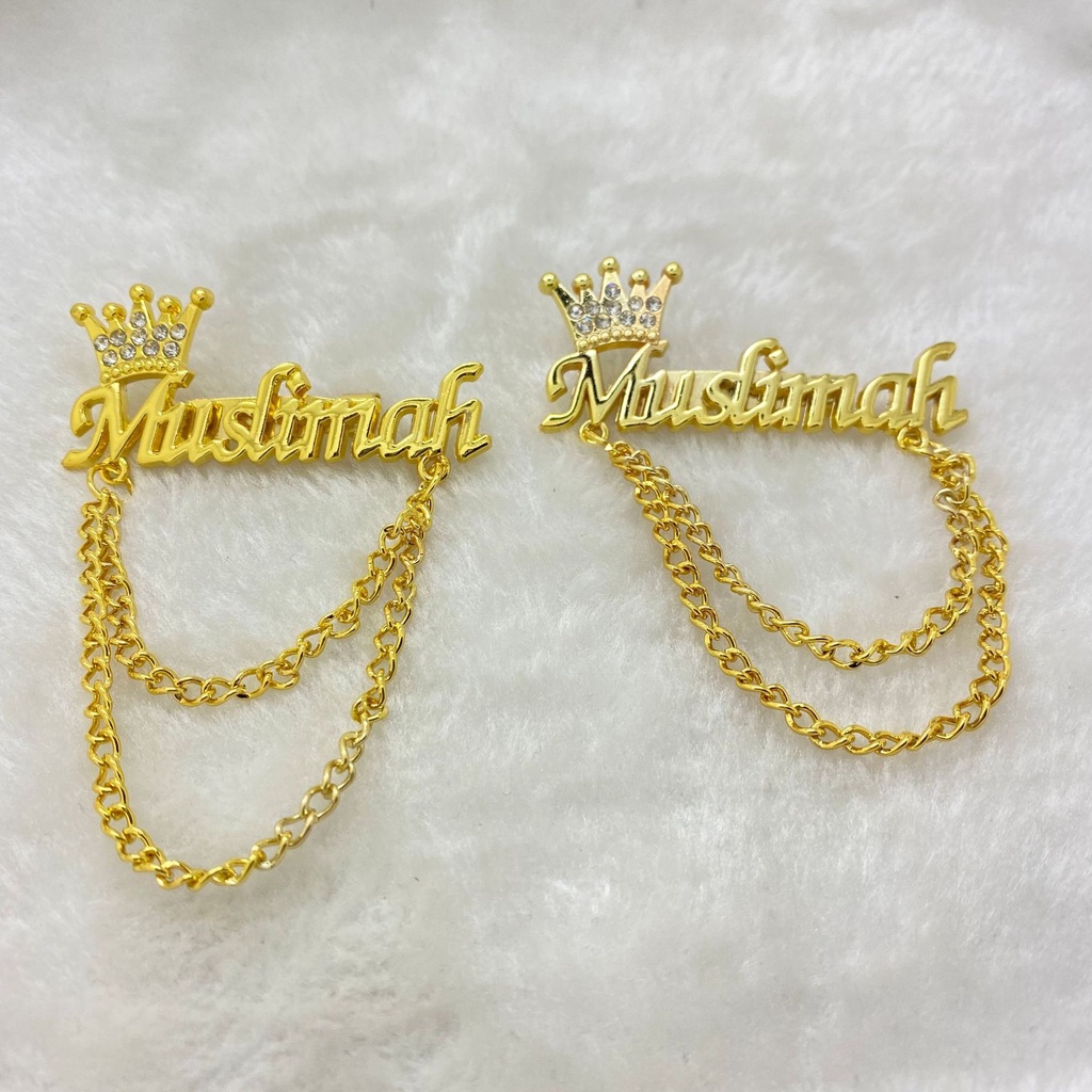 Bros Untuk Wanita fashion women brooch pin  bross nama huruf aksesoris wanita lucu