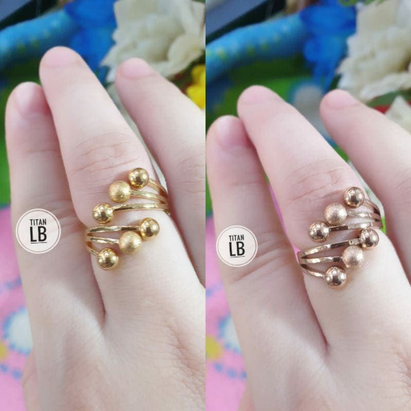 (Anti Luntur) Cincin Bola Pasir Titanium