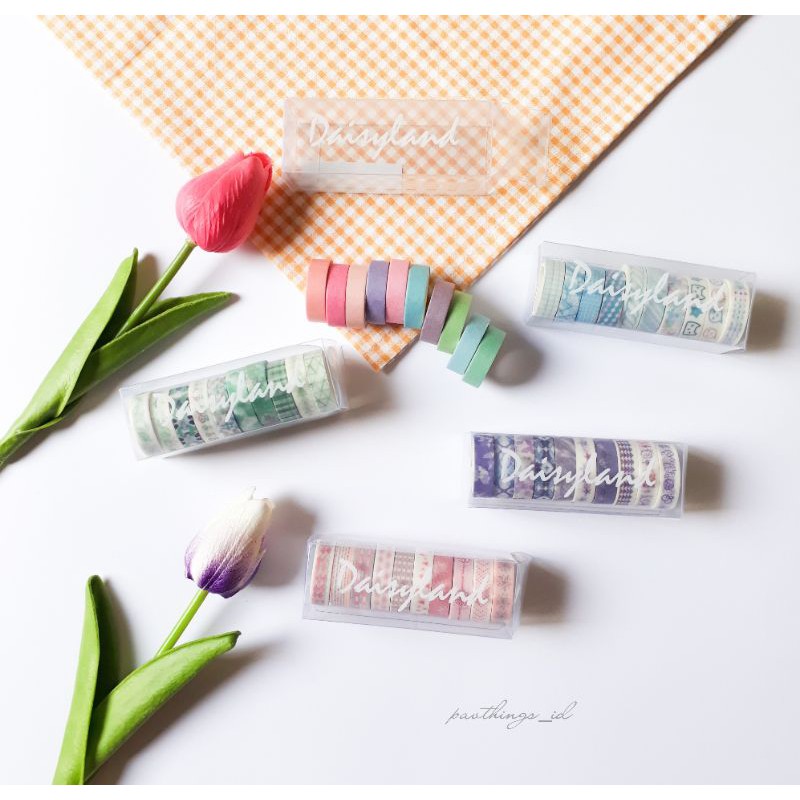 

10rolls Daisyland Mini Washi Tape Set | Mini Washi Tape Set