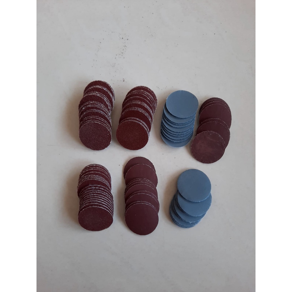 mini sander disc 1 inch / amplas bulat set 100pcs 2.5cm amplas bor 1"