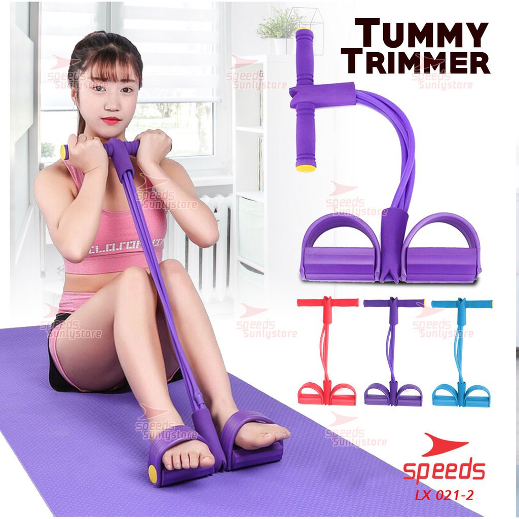 Tummy Trimmer WARNA Pull Reducer Expander Elastis Resistance Band Alat Olahraga