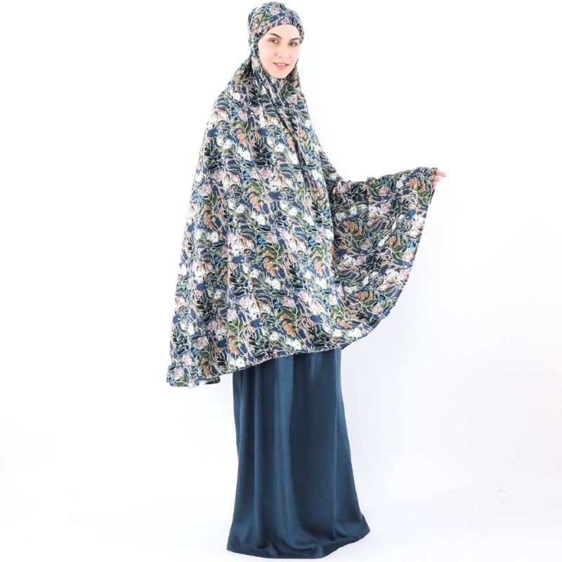 MUKENA TASBIYA KOMBINASI WATER NAVY ALLSIZE