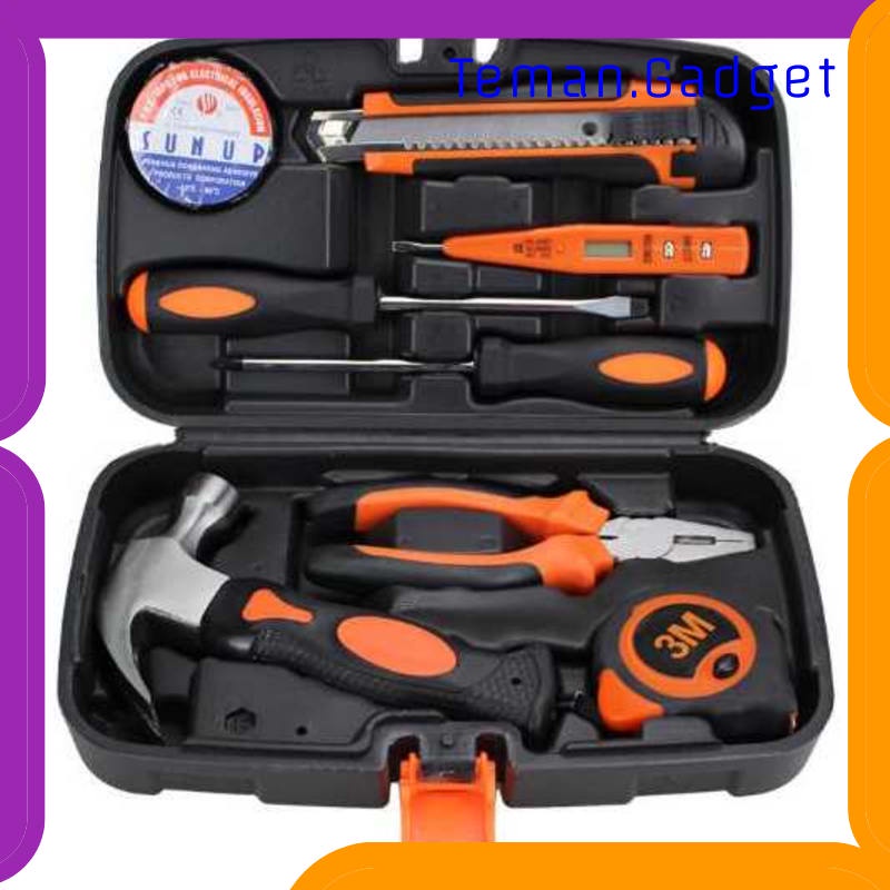 TG-DG382 ALAT SET PERKAKAS TANG PALU OBENG CUTTER METERAN 8 IN 1