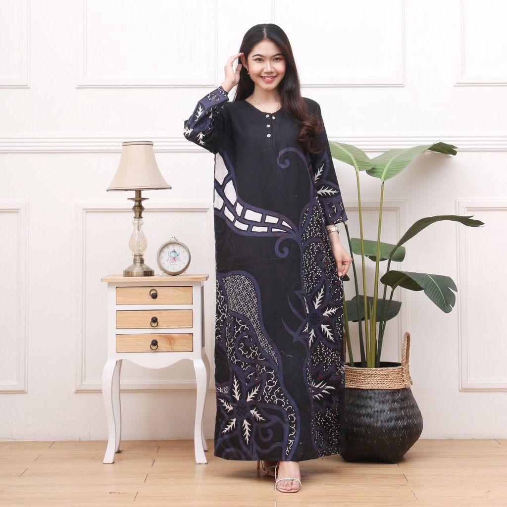 Longdres Batik FLORETTA Daster busui  Baju batik  Baju tidur  Dress batik