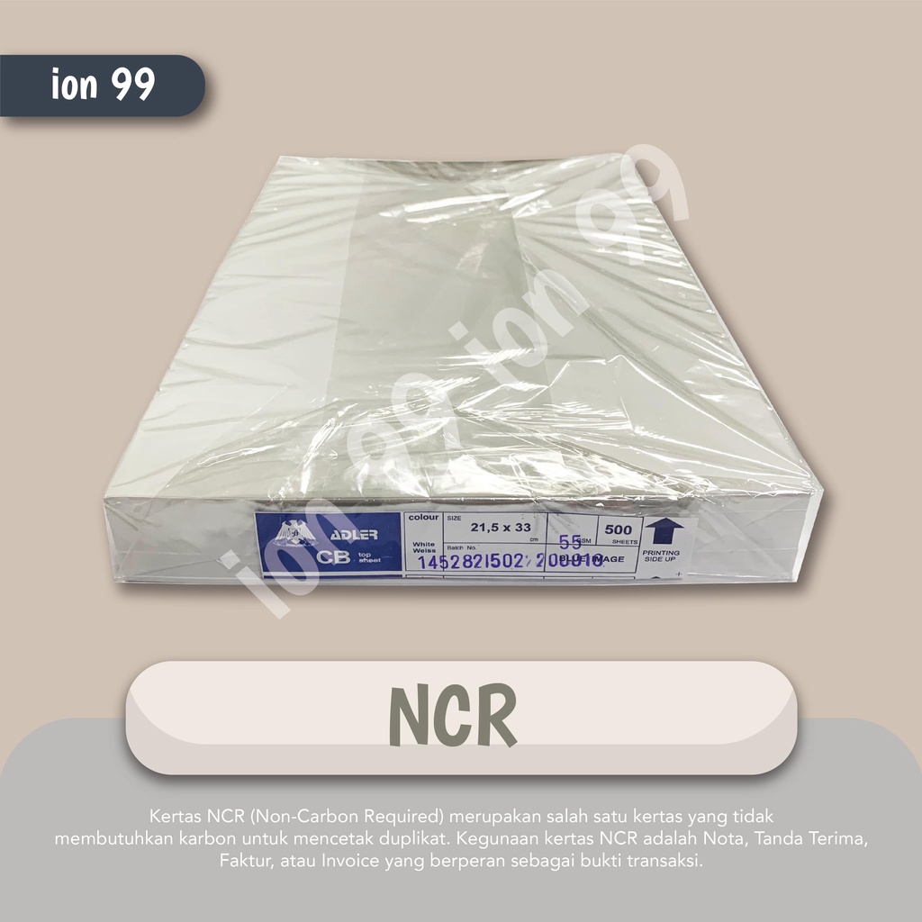 Kertas NCR Top Putih F4 - Continuous Paper