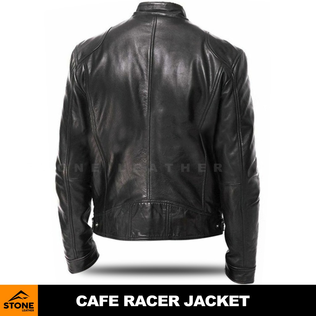 JAKET KULIT PRIA ORIGINAL KULIT SINTETIS STONE LEATHER