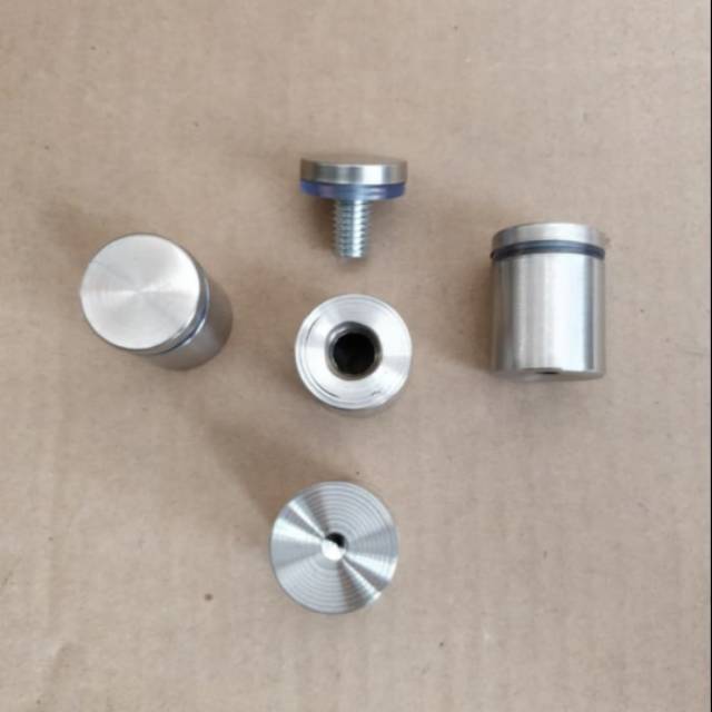 Pen iklan / sign board / baut display kaca , akrilik UK 25 x 30mm, 25 x50mm stenlis steel