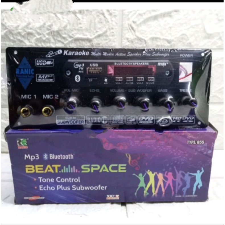 Kit tone control stereo echo plus subwoofer MP3 bluetooth Ranic 855