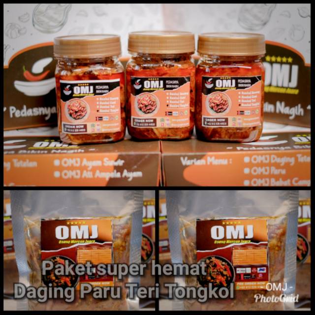 

PAKET HEMAT OSENG MERCON JUARA Daging Paru Tongkol Teri