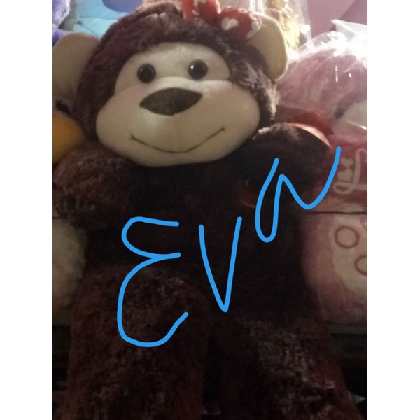 Boneka monyet cokelat besar
