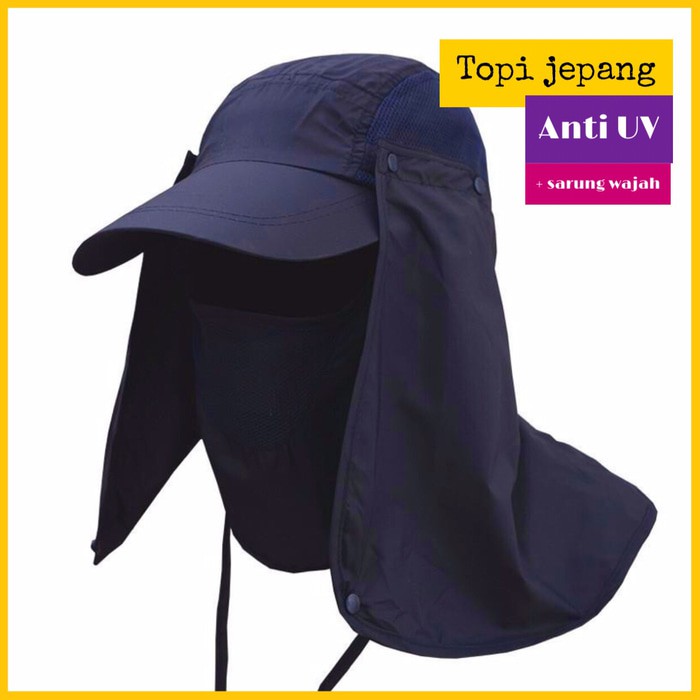 Topi mancing - topi rimba -Topi Tentara Jepang Anti UV Matahari