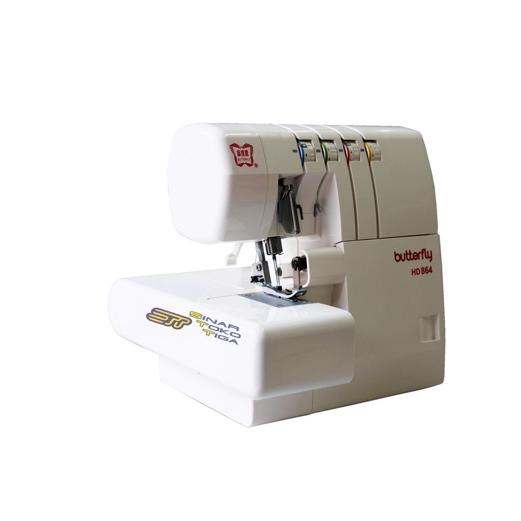 MESIN JAHIT OBRAS BENANG 4 NECI BUTTERFLY 864 HEAVY DUTY HD864 PORTABLE