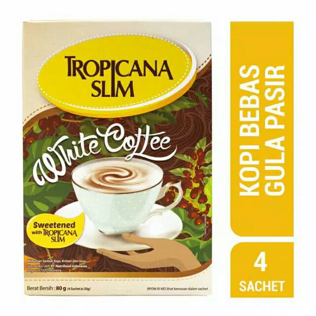 

Tropicana Slim White Coffee Isi 4 Sachet