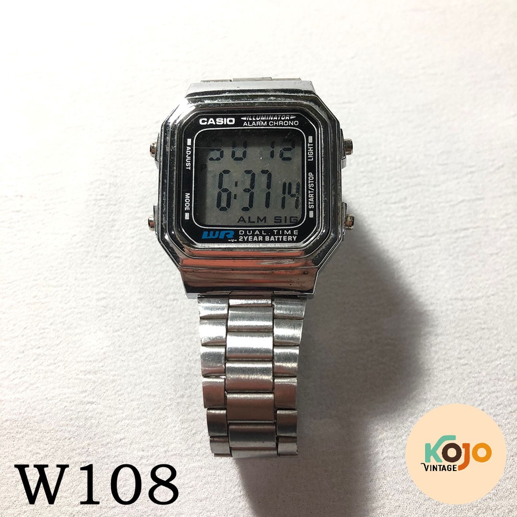 Jam Tangan Casio WR A179W Dual Time Vintage Classic Jadul
