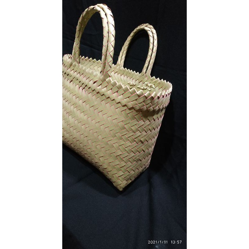 tas anyaman polos mini