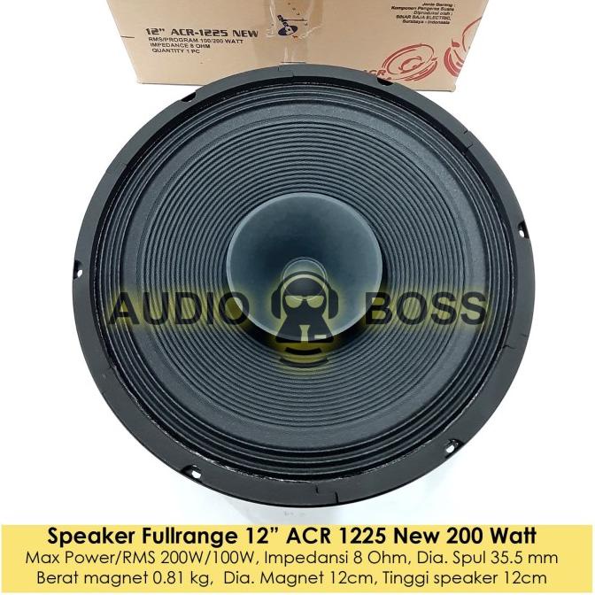 Promo Speaker Acr Full Range 12 Inch Acr 12" 1225 New