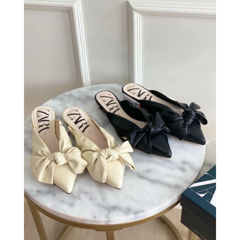 Selop Zara | Selop Wanita | Sandal Wanita | Selop Hitam | Zara Shoes | Zs373