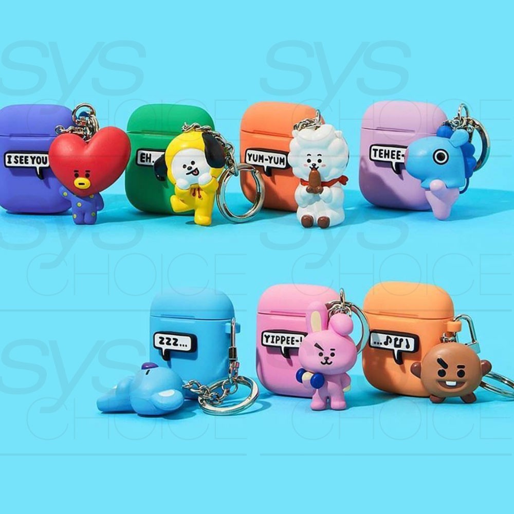 BTS BT21 Resmi Authentic Barang keyring Airpods Kasus BTS BT21 Resmi Authentic Barang keyring Airpods Kasus