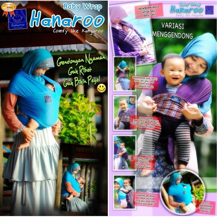 HANAROO BABY WRAP POLOS GENDONGAN BAYI NYAMAN ANTI PEGAL CARRIER MURAH KADO LAHIRAN BABY GIFT SET