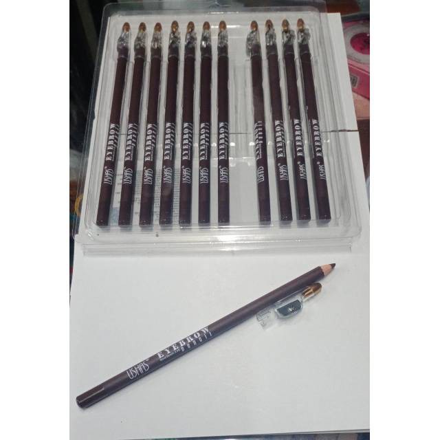 USHAS EYEBROW PENSIL + SERUTAN BPOM - PENSIL ALIS + SERUTAN ALIS -COKLAT